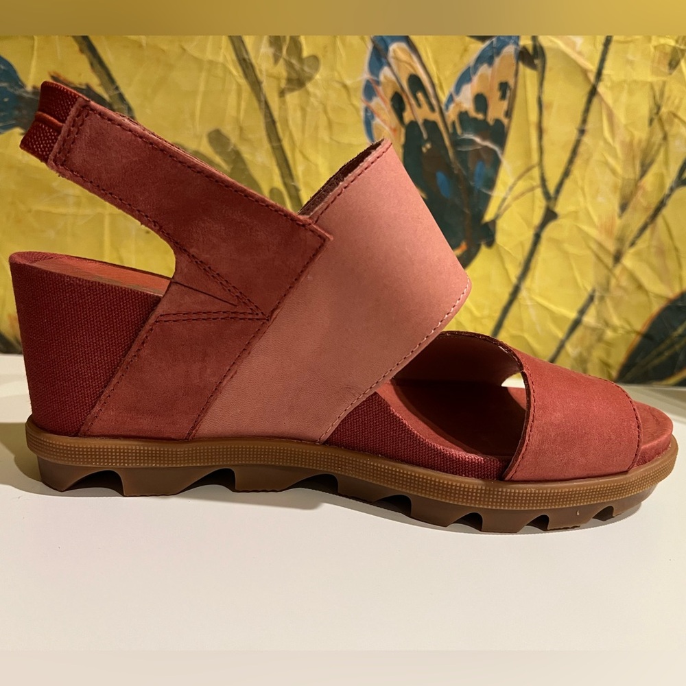 Sorel Colorblock Slingback Wedge Sandals - Picture 3 of 7